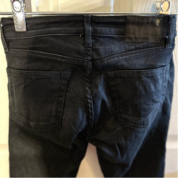 R13 Jenny Mid Rise Skinny Black Jeans Sz 25 - Picture 6 of 9